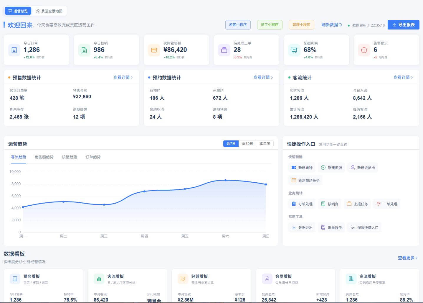 WEB运营端界面预览